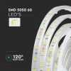 V-TAC LED szalag IP65 SMD 5050 chip 60 db/m meleg fehér - SKU 212562