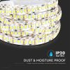 V-TAC LED szalag IP20 SMD 2835 chip 204 db/m természetes fehér, 100 Lm/W - SKU 212462