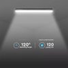 V-TAC sorolható LED lámpa 120cm 36W IP65 hideg fehér, átlátszó fedlappal - SKU 20204