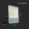 V-TAC LED reflektor 30W természetes fehér, fekete házzal, 157 Lm/W - SKU 20449