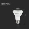 V-TAC 5.8W E27 természetes fehér PAR20 LED égő - SKU 21148
