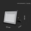 V-TAC LED reflektor 100W természetes fehér Samsung chip, fekete házzal - SKU 21413