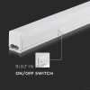 V-TAC LED lámpa 29 cm T5 4W beépített kapcsolóval hideg fehér - SKU 21691