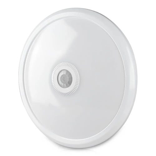 V-TAC 12W mennyezeti LED lámpa, mozgásérzékelővel, hideg fehér - SKU 21809