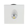 V-TAC 3W beltéri COB LED lépcsővilágítás, szögletes, meleg fehér, 90 Lm/W - SKU 211209