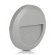 V-TAC 2W szürke LED lépcsővilágítás, kerek, IP65, meleg fehér - SKU 211319