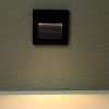 V-TAC 2W fekete LED lépcsővilágítás, szögletes, IP65, természetes fehér - SKU 211322