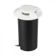V-TAC 1W DC12V kültéri, 4 irányú talajlámpa, fehér, IP67, meleg fehér - SKU 211469