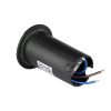 V-TAC 1W DC12V kültéri, 4 irányú talajlámpa, fekete, IP67, meleg fehér - SKU 211470