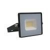 V-TAC E-széria LED reflektor 20W meleg fehér, fekete házzal - SKU 215946