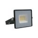 V-TAC E-széria LED reflektor 20W meleg fehér, fekete házzal - SKU 215946
