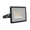 V-TAC E-széria LED reflektor 30W meleg fehér, fekete házzal - SKU 215952