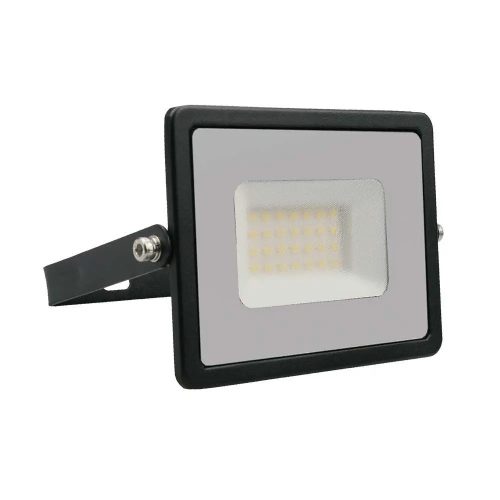 V-TAC E-széria LED reflektor 30W meleg fehér, fekete házzal - SKU 215952