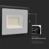 V-TAC E-széria LED reflektor 30W meleg fehér, fekete házzal - SKU 215952