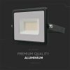 V-TAC E-széria LED reflektor 30W meleg fehér, fekete házzal - SKU 215952