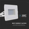 V-TAC E-széria LED reflektor 50W meleg fehér, fehér házzal - SKU 215961