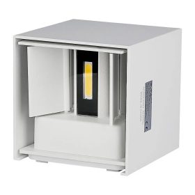   V-TAC 5W kültéri, fehér, szögletes, fali LED lámpa meleg fehér - SKU 217079