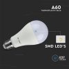 V-TAC 8.5W E27 hideg fehér A60 LED égő csomag (3 db) - SKU 217242