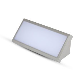   V-TAC Landscape 12W kültéri fali LED lámpa hideg fehér, szürke házzal, 100 Lm/W - SKU 218235