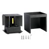 V-TAC 11W kültéri, fekete, szögletes, fali LED lámpa természetes fehér, 120 Lm/W - SKU 218530