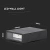 V-TAC 4W kültéri fekete fali LED lámpa meleg fehér, 100 Lm/W - SKU 218561