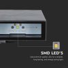 V-TAC 4W kültéri fekete fali LED lámpa meleg fehér, 100 Lm/W - SKU 218561