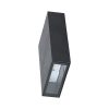 V-TAC 4W kültéri fekete fali LED lámpa meleg fehér, 100 Lm/W - SKU 218561