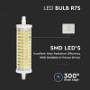 V-TAC R7S 16W 118mm kerámia LED izzó, hideg fehér, 125 Lm/W - SKU 212836