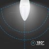 V-TAC 4.5W E27 hideg fehér C37 LED gyertya égő - SKU 2143441