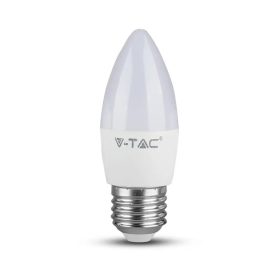   V-TAC 4.5W E27 természetes fehér C37 LED gyertya égő - SKU 2143431