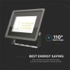 V-TAC F-széria mini LED reflektor 10W meleg fehér, fekete házzal - SKU 6727