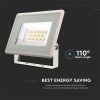 V-TAC F-széria mini LED reflektor 10W meleg fehér, fehér házzal - SKU 6730