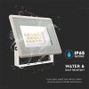 V-TAC F-széria mini LED reflektor 10W meleg fehér, fehér házzal - SKU 6730
