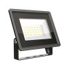 V-TAC F-széria LED reflektor 20W meleg fehér, fekete házzal - SKU 6737