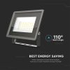 V-TAC F-széria LED reflektor 20W meleg fehér, fekete házzal - SKU 6737