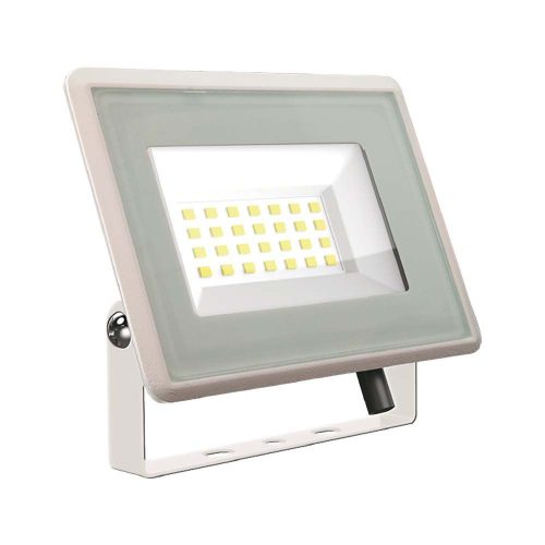 V-TAC F-széria LED reflektor 20W meleg fehér, fehér házzal - SKU 6740