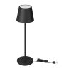 V-TAC 1.5W fekete, töltőtalpas akkumulátoros LED lámpa, IP54, meleg fehér - SKU 23447