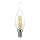 V-TAC 4W E14 meleg fehér filament C35 LED csavart gyertyaláng égő - SKU 214308