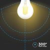 V-TAC 10W E27 hideg fehér filament A60 LED égő - SKU 214412