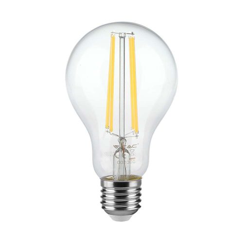 V-TAC 12W E27 hideg fehér filament A60 LED égő - SKU 217460