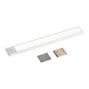 V-TAC 2W, 2in1 akkumulátoros LED bútorvilágítás, meleg fehér, ezüst házzal, 40 cm - SKU 2965