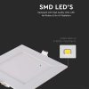V-TAC süllyeszthető szögletes fémházas LED panel 18W meleg fehér - SKU 214869