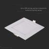V-TAC süllyeszthető szögletes fémházas LED panel 18W meleg fehér - SKU 214869