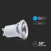 V-TAC kisfejű GU10 LED spot égő 2W meleg fehér 38°, o35mm széles - SKU 21869