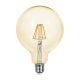 V-TAC 6W borostyán E27 filament G125 LED égő, 2200K, 90 Lm/W - SKU 214473