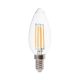 V-TAC 6W E14 meleg fehér filament C35 LED gyertya égő, 100 Lm/W - SKU 217423