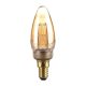 V-TAC Vintage 2W borostyán E14 ART filament C35 LED gyertya égő, 1800K - SKU 217472