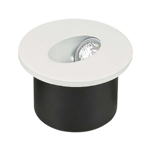 V-TAC 3W beltéri COB LED lépcsővilágítás, kerek, meleg fehér, 90 Lm/W - SKU 211207