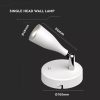 V-TAC egyfejű 4.5W beltéri fehér fali LED lámpa, kapcsolóval, természetes fehér 90 Lm/W - SKU 218677