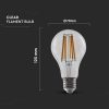 V-TAC 18W E27 meleg fehér filament A70 LED égő, 140 Lm/W - SKU 212802